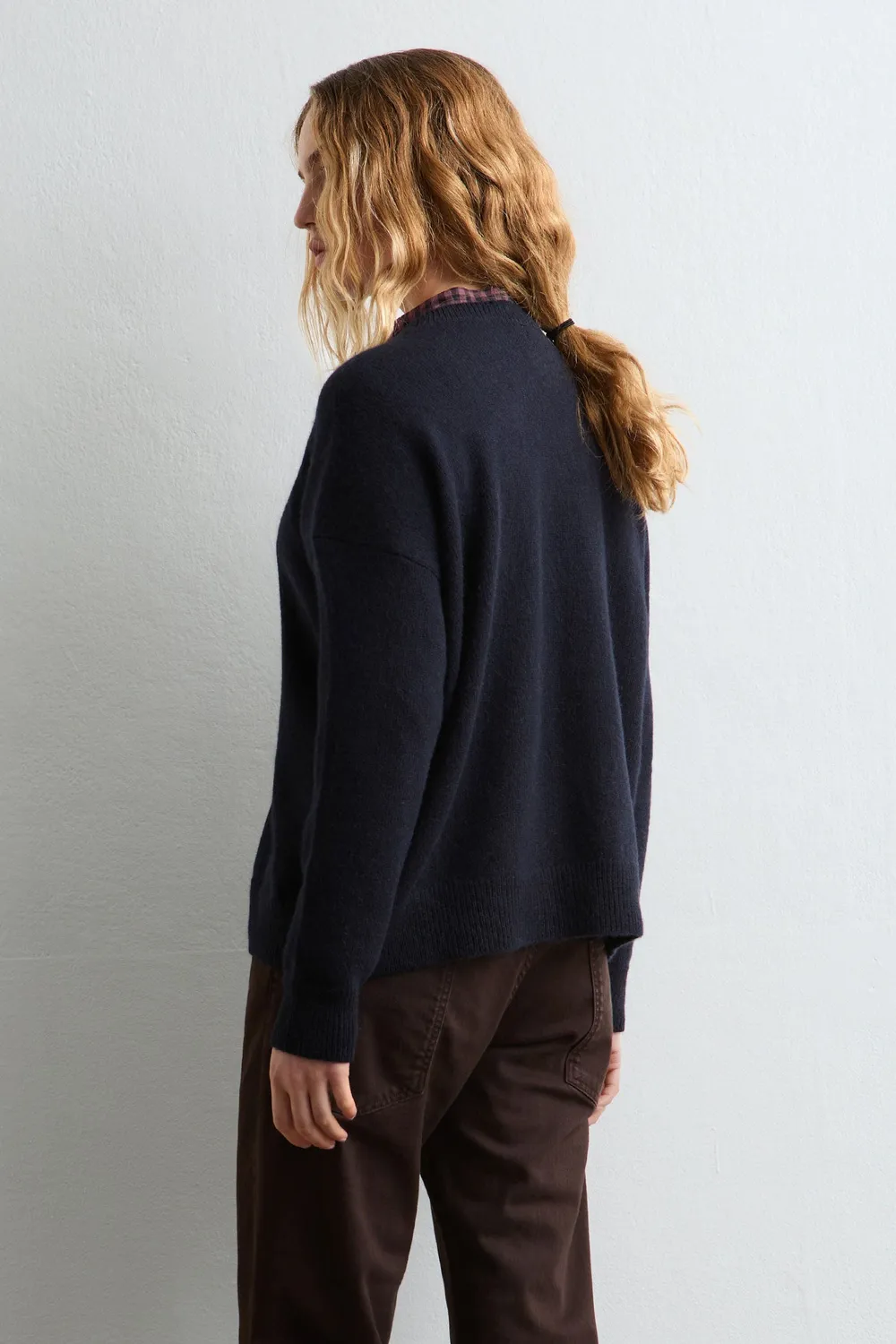 Massimo Alba Francesca maglione donna Blu cashmere alpaca