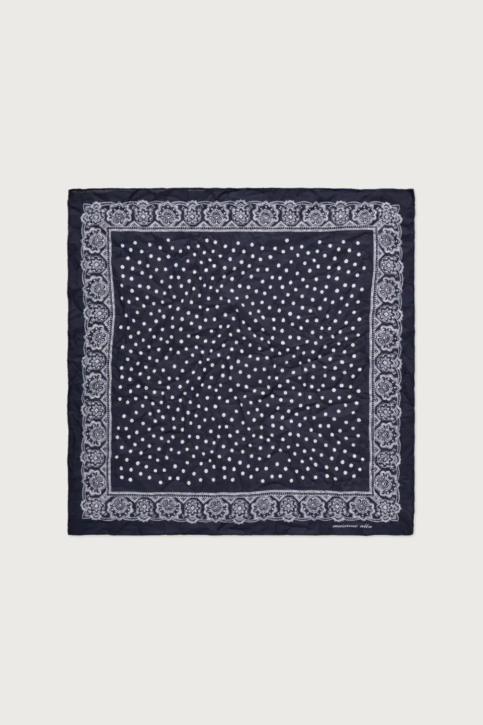 Massimo Alba Hanky1 fazzoletto blu cotone 45x45