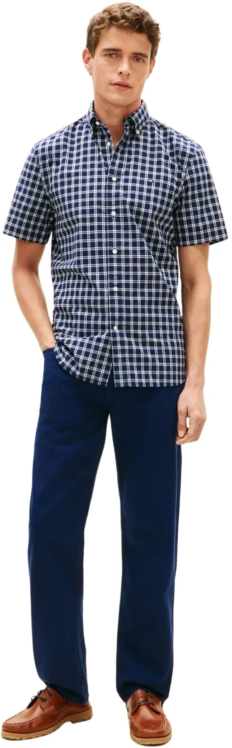 Tommy Hilfiger Flex Poplin Camicia Uomo L Quadri