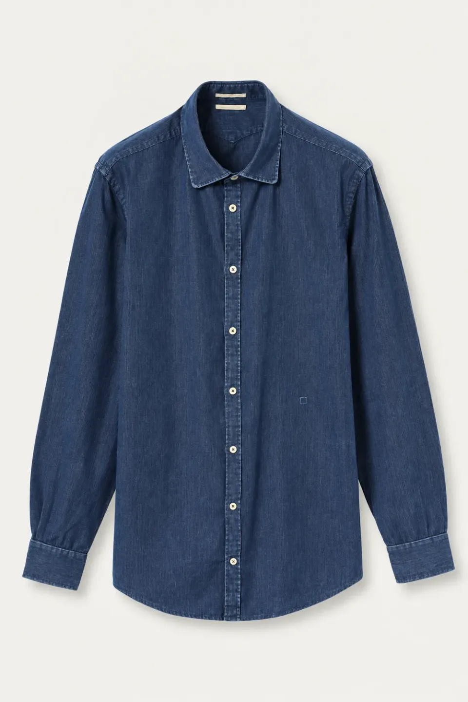 Massimo Alba Canary camicia uomo blu denim cotone