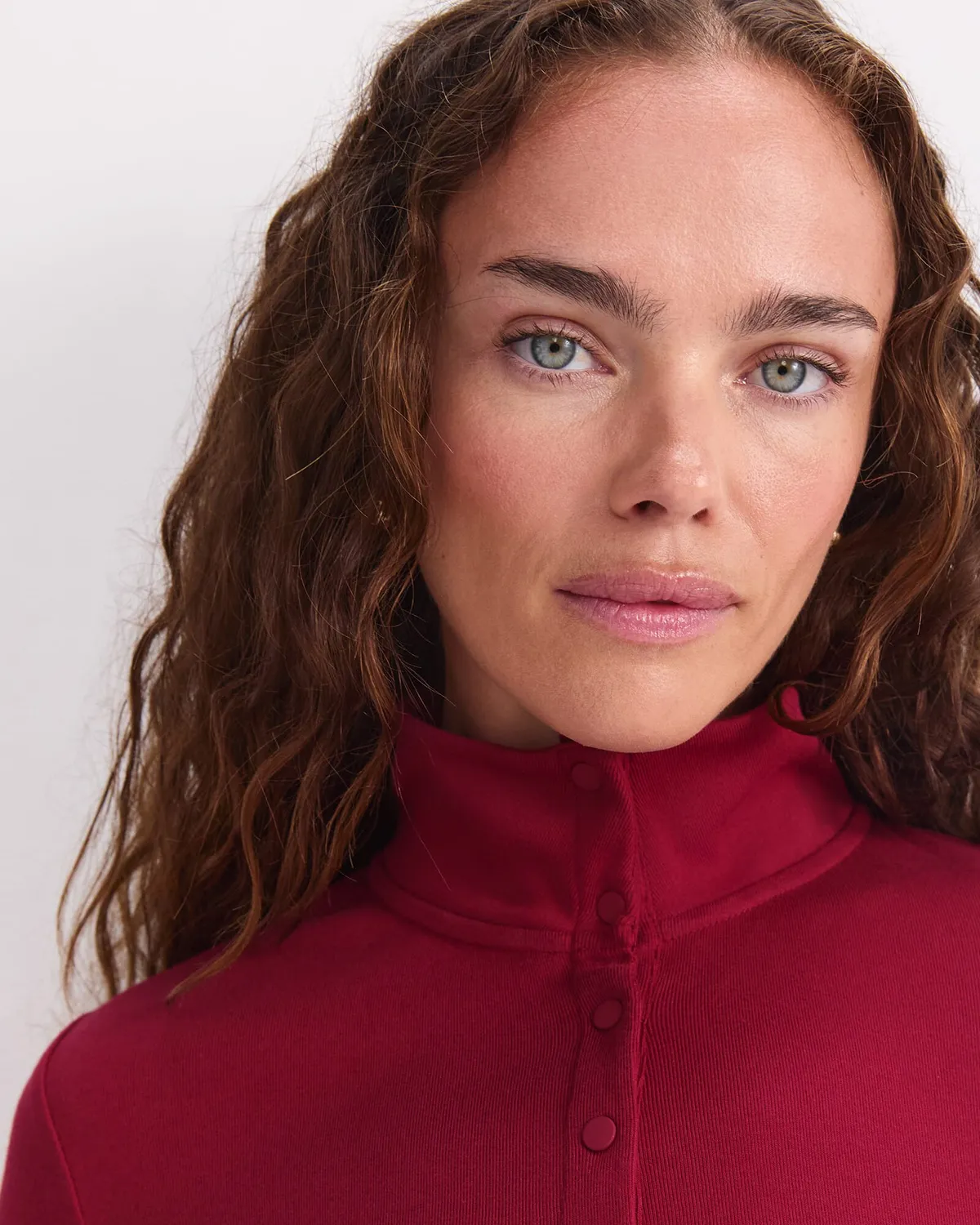 Sportscraft Lucy top collo alto costine snap