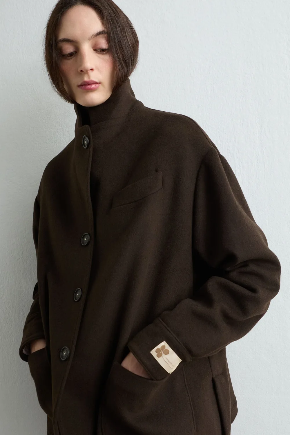 Massimo Alba Milly caban cashmere deep brown donna