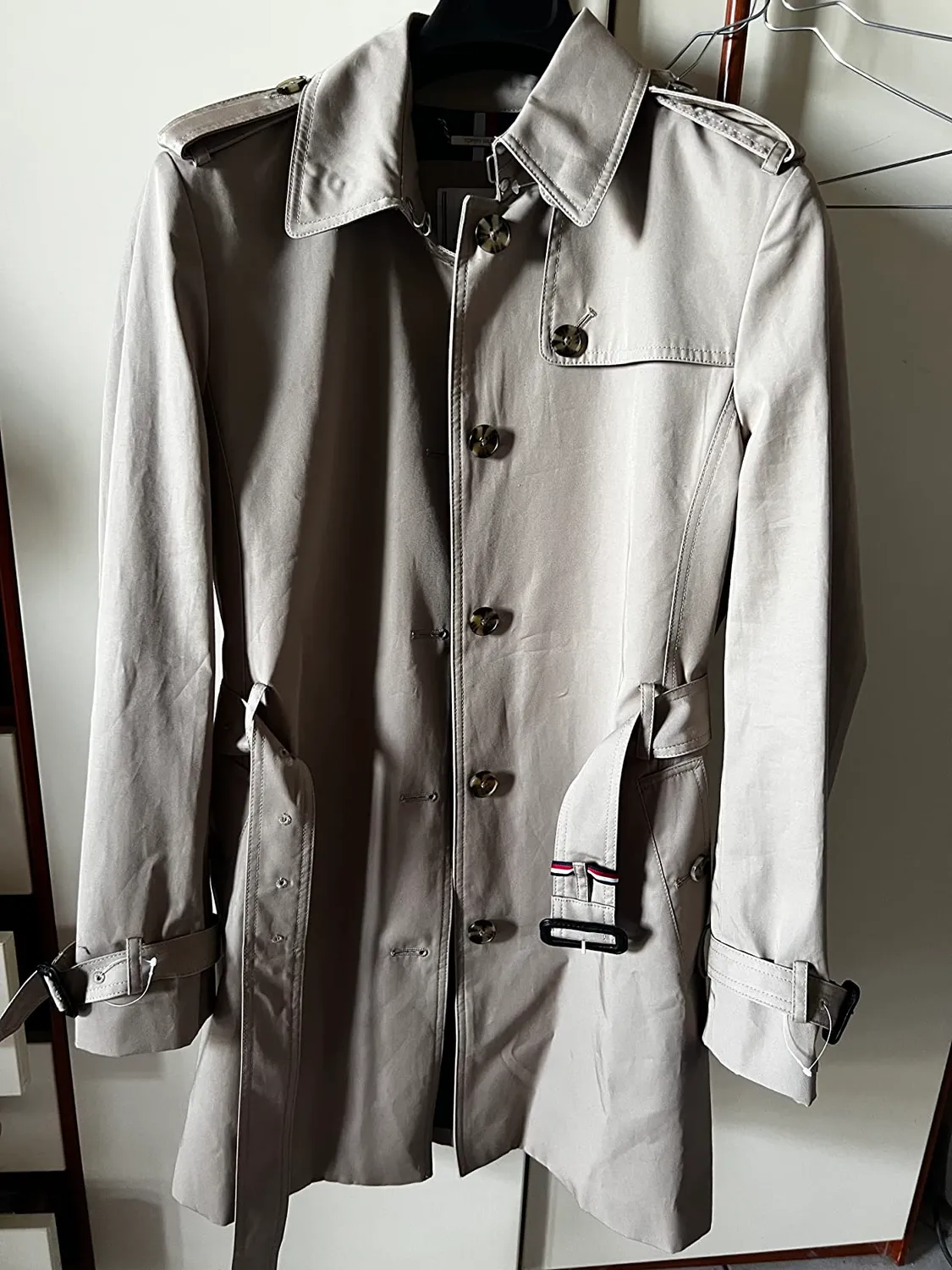 Tommy Hilfiger Heritage Trench Donna Single Breasted Beige