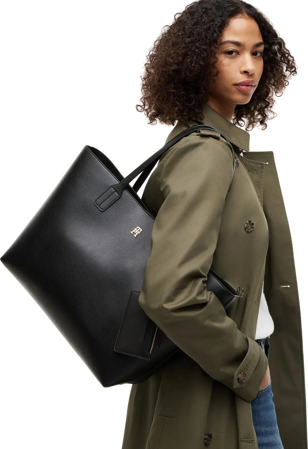 Tommy Hilfiger TH Icon Tote AW0AW18724 borsa donna nera