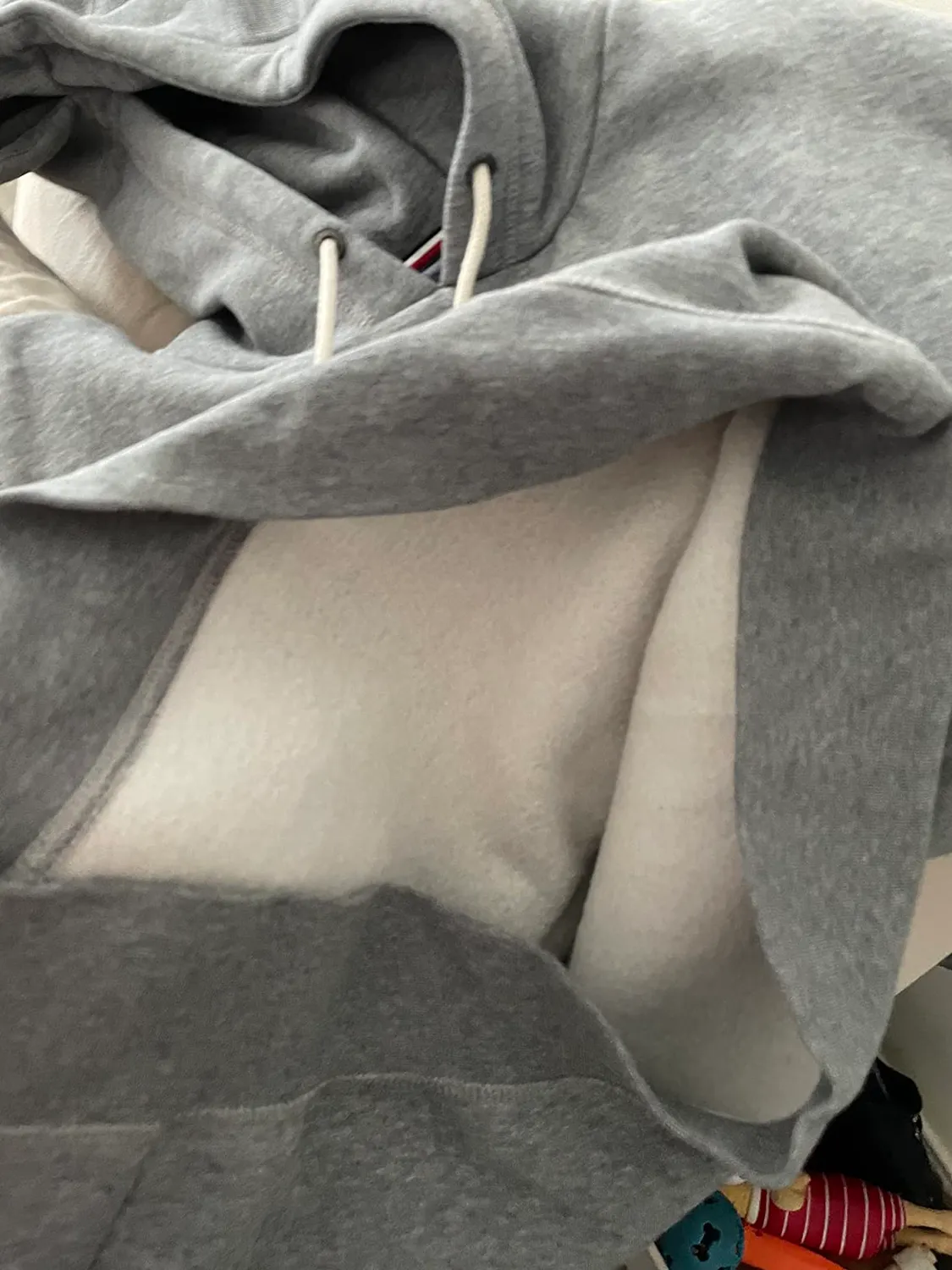 Tommy Hilfiger felpa hoodie uomo L blu Deep Indigo logo