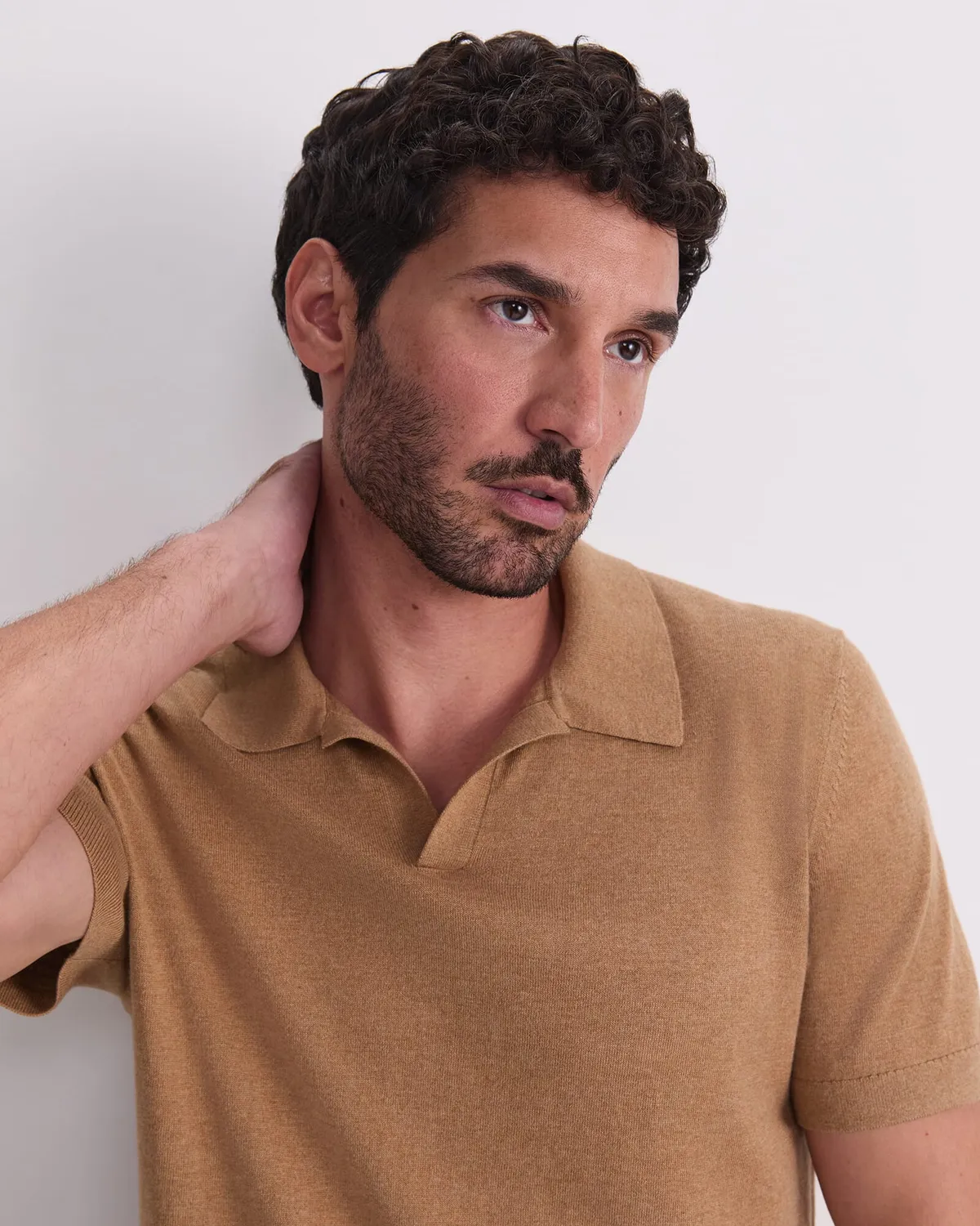 Sportscraft Ojas Knit Polo uomo cotone seta cashmere