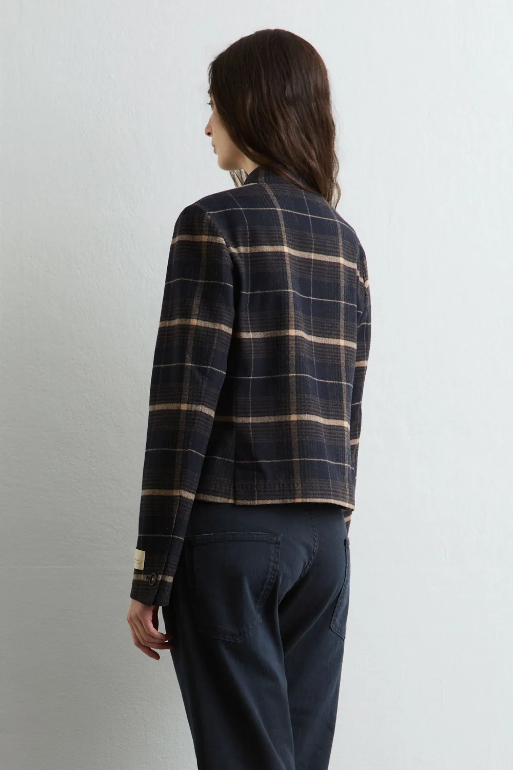Massimo Alba Agra giacca donna blu lana e cashmere