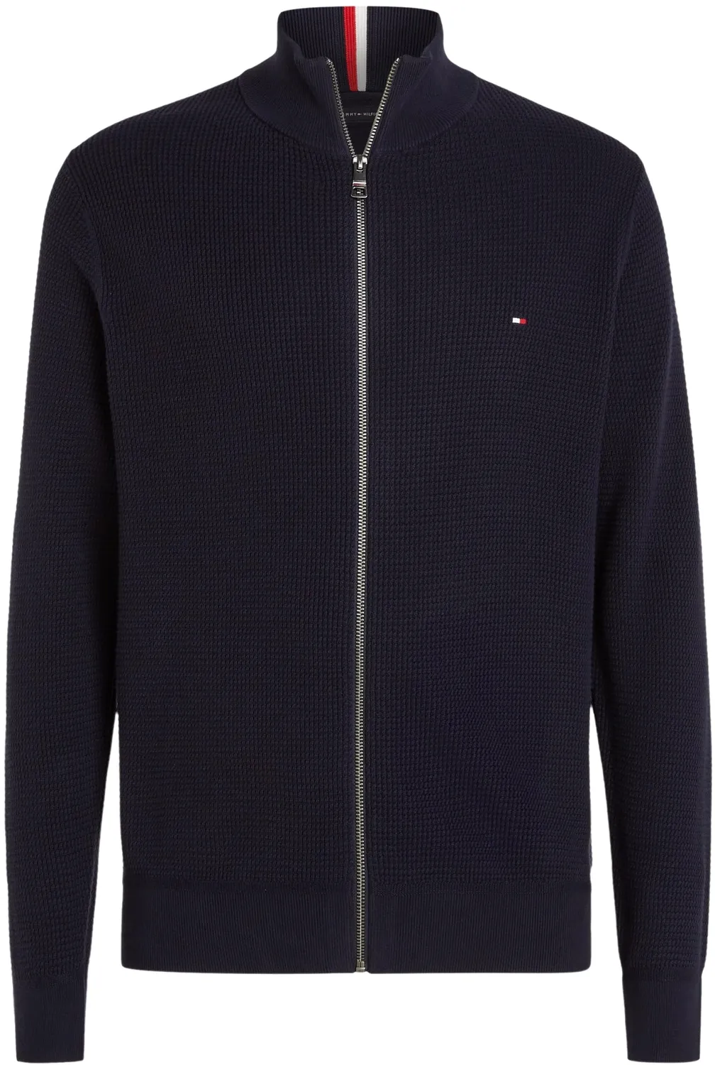 Tommy Hilfiger Refined Structure Zip Thru felpa uomo cotone bio