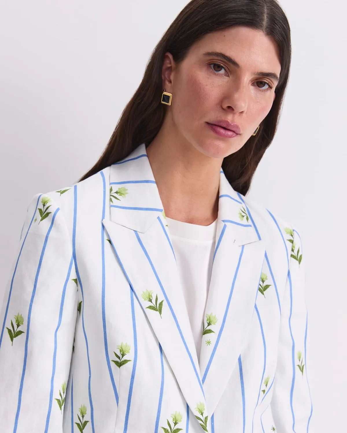 Sportscraft Hampton Stripe blazer lino rigato donna