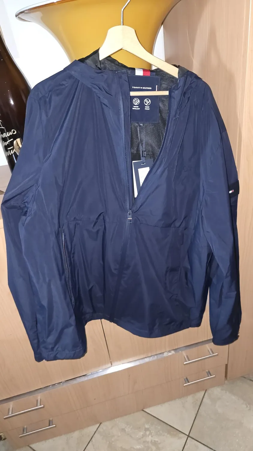 Tommy Hilfiger Branded Hooded giacca a vento uomo con cappuccio