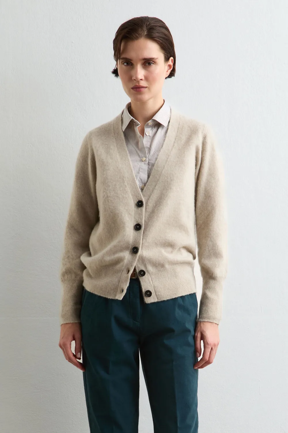 Massimo Alba Hope cardigan cashmere sesame donna