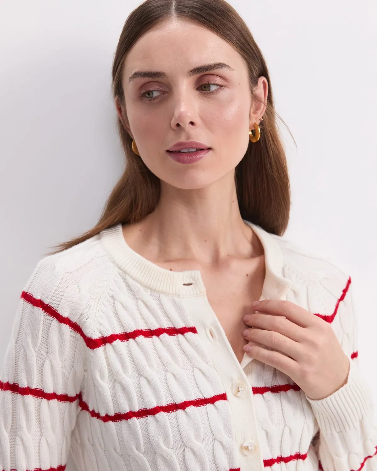Sportscraft Merino Cable cardigan lana trecce unisex