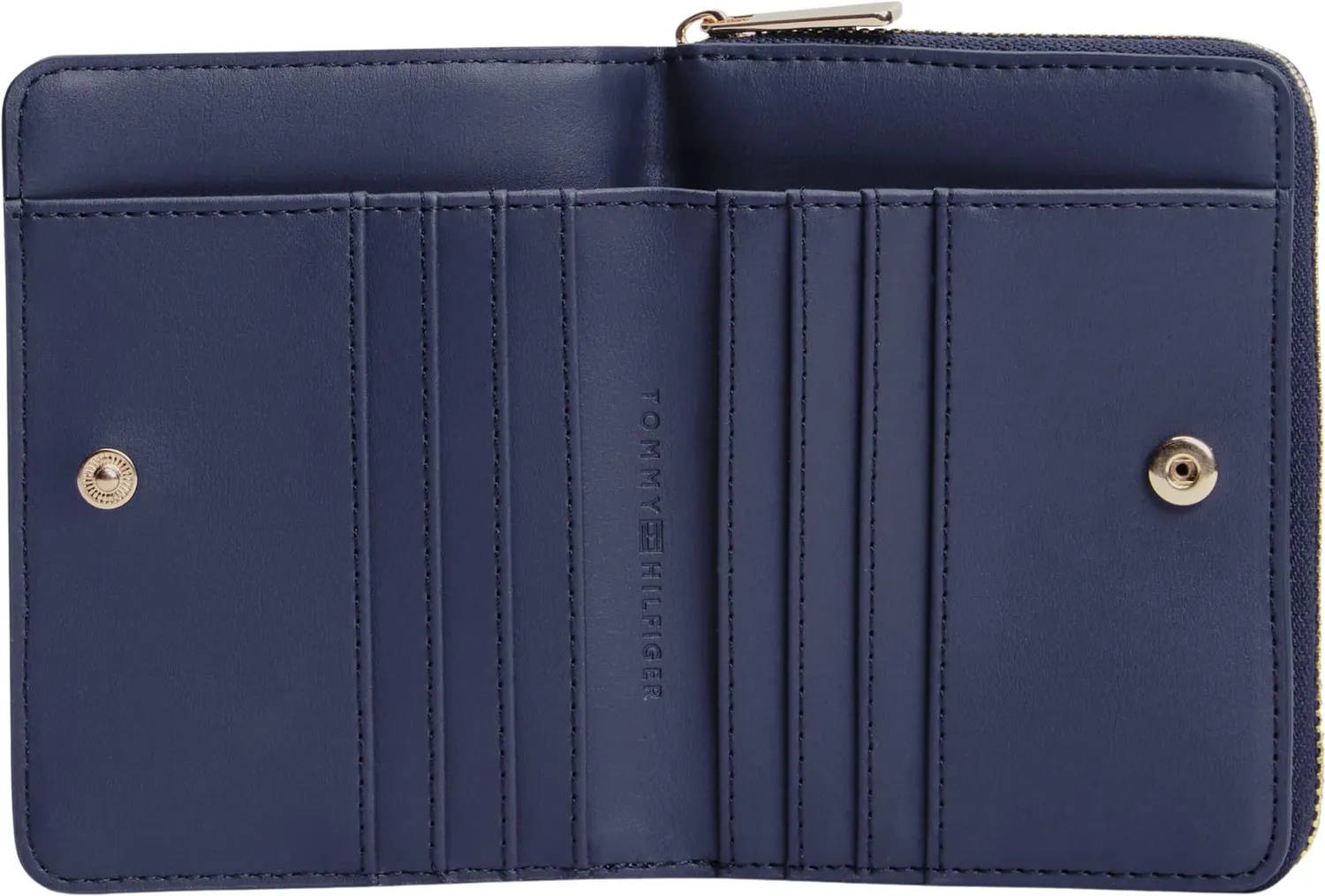 Tommy Hilfiger Icon Flap Portafogli Donna Blu Mono Jacquard