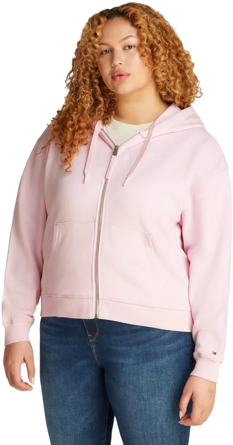 Tommy Hilfiger Script WW0WW46072 felpa zip donna blu