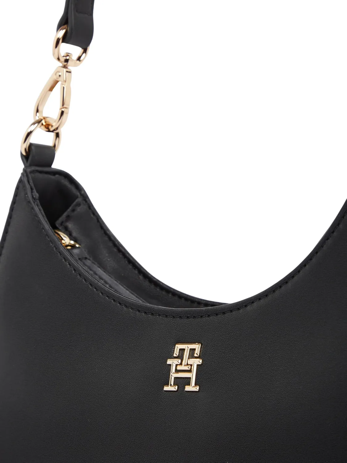 Tommy Hilfiger Logotape borsa spalla nera con zip