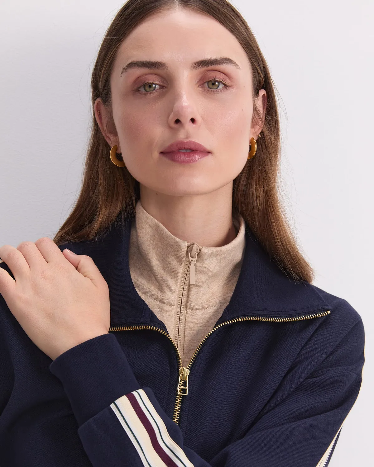 Sportscraft Bailey felpa zip collo alto cotone