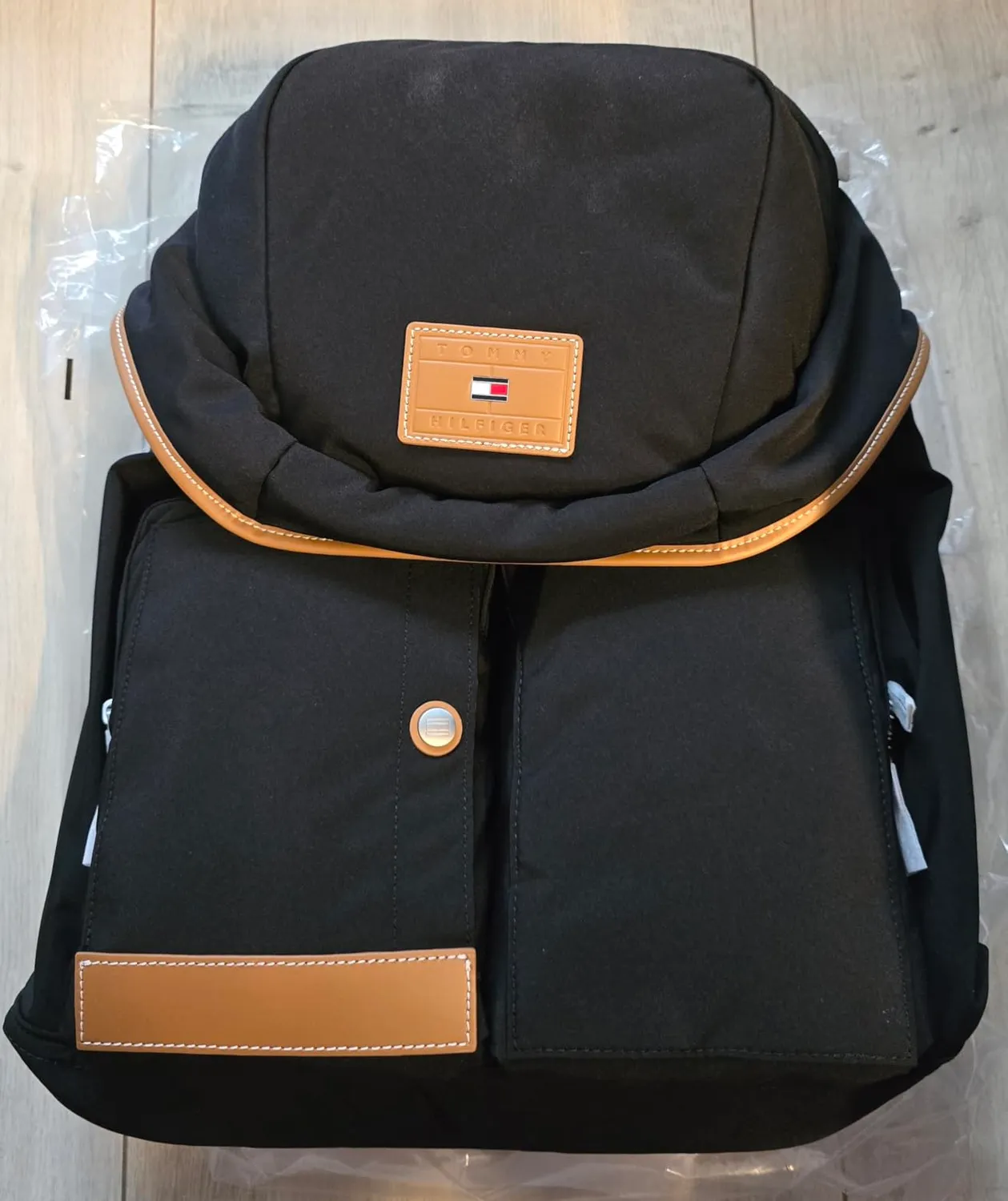 Tommy Hilfiger Flag zaino uomo marrone Dark Peanut poliestere