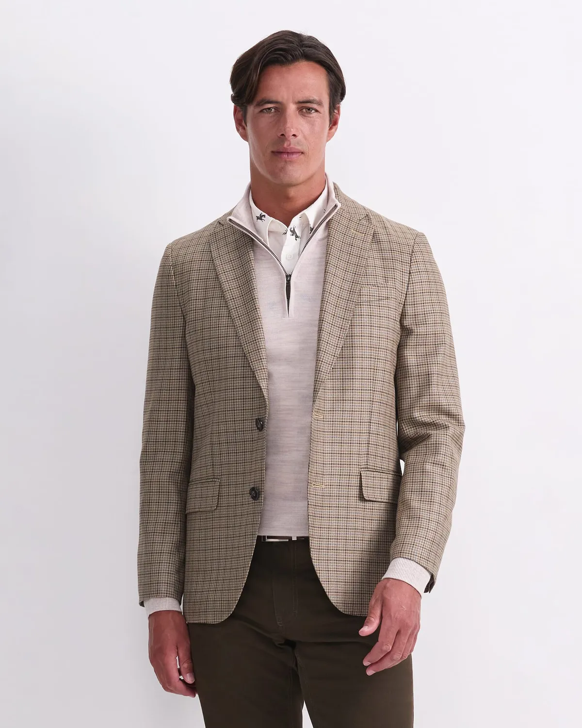 Sportscraft Check 208131 blazer uomo 36-48 misto lana seta