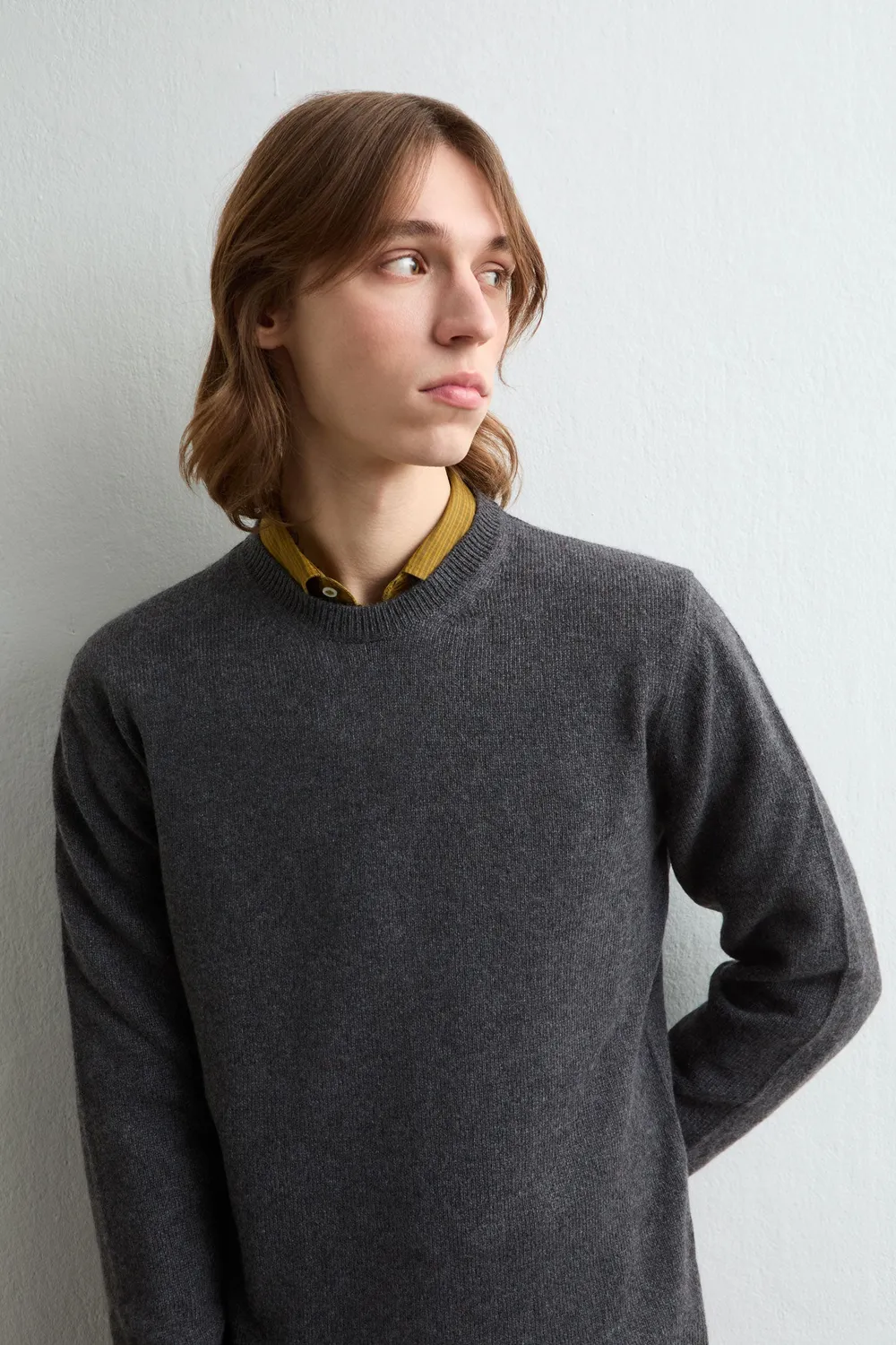 Massimo Alba ARES maglia cashmere grigio scuro