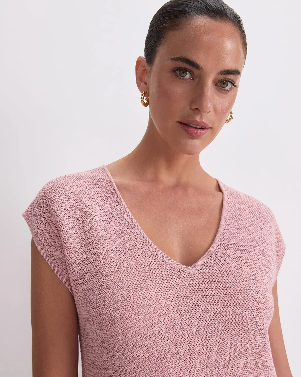 Sportscraft Luisa 119407 maglia donna scollo V lino