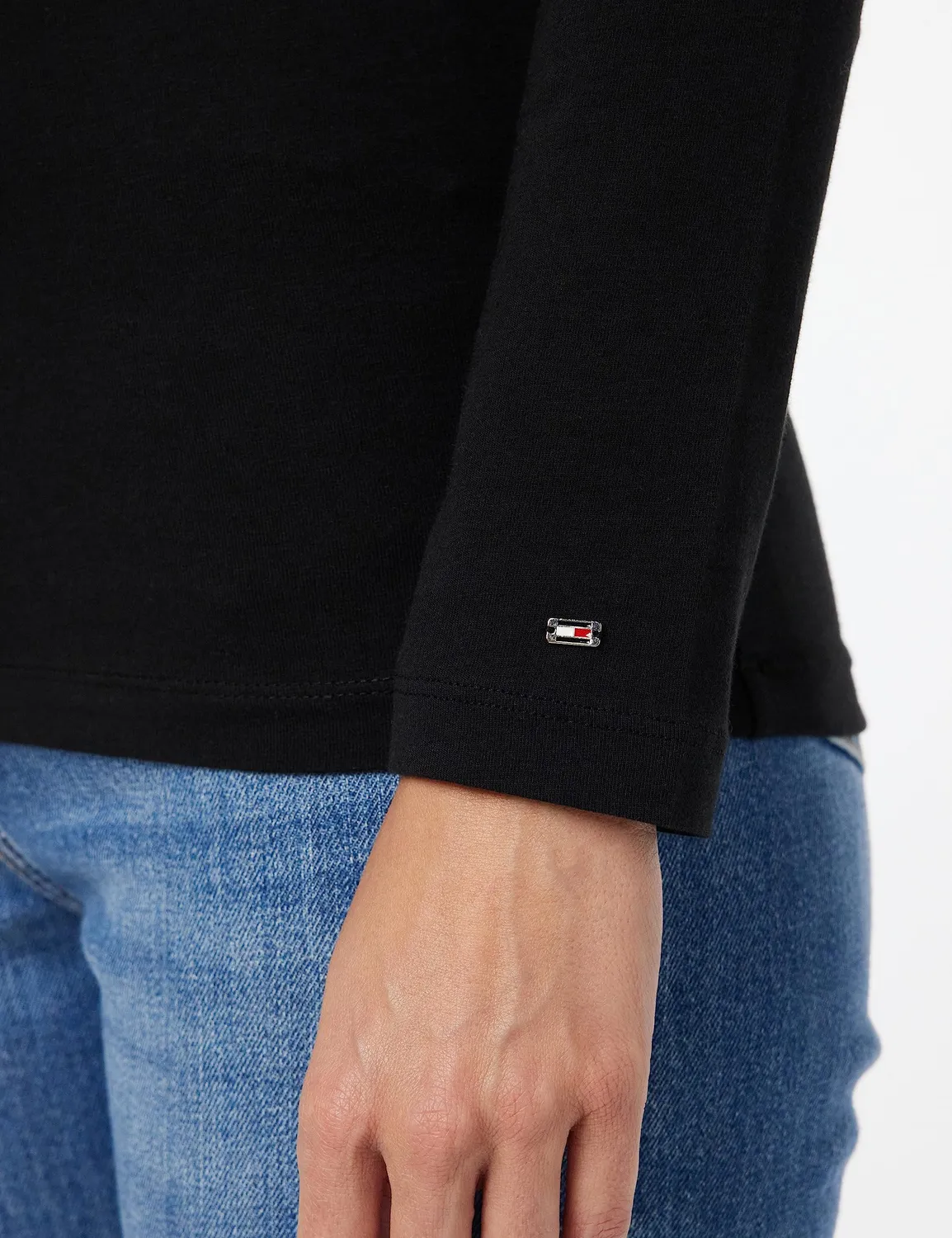 Tommy Hilfiger Slim Modern Basic t-shirt donna maniche lunghe