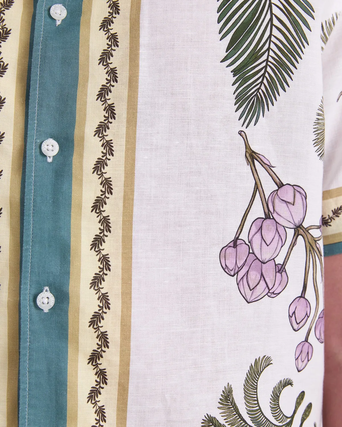 Sportscraft Hamlyn Resort camicia lino stampa