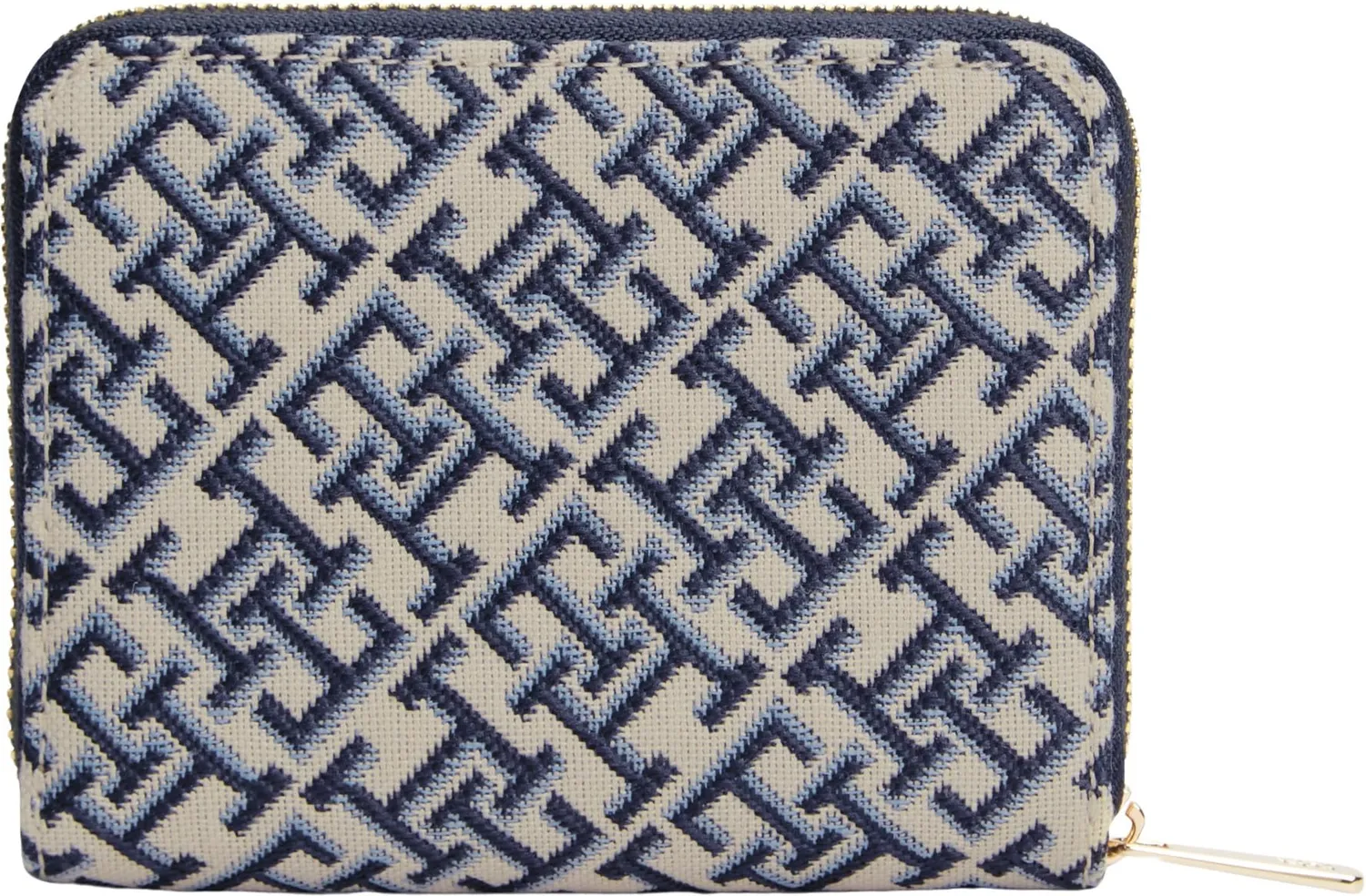 Tommy Hilfiger Icon Flap Portafogli Donna Blu Mono Jacquard