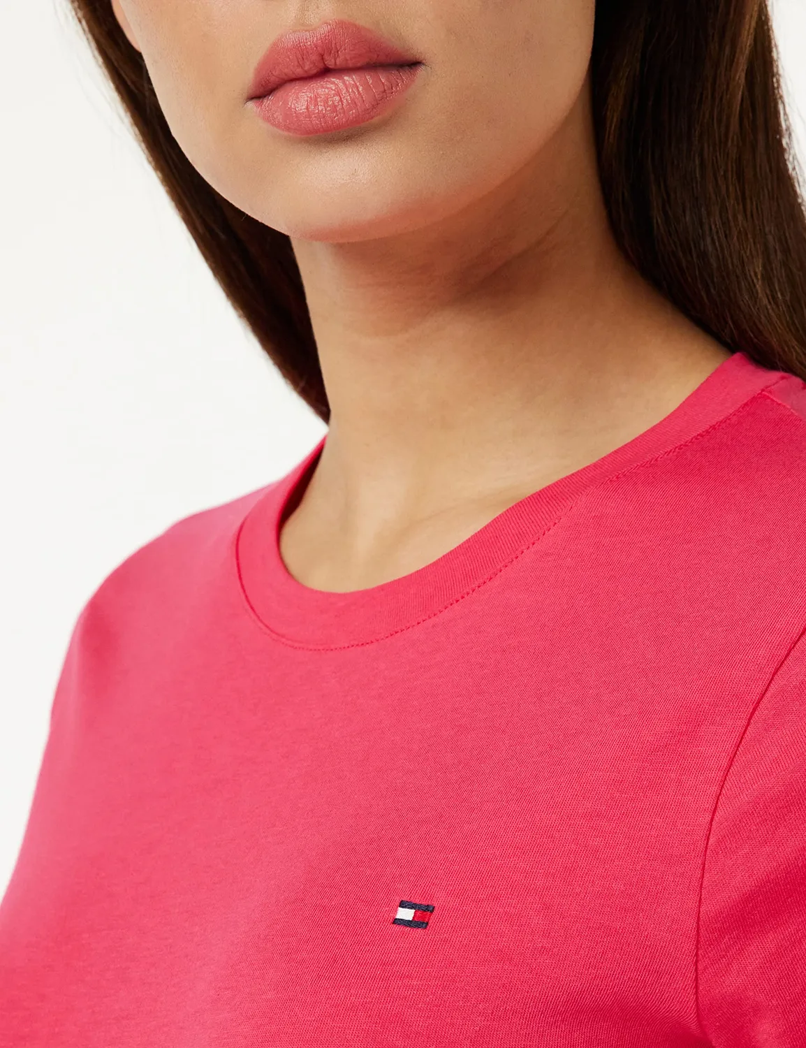 Tommy Hilfiger New Crew Neck Tee Slim t-shirt rosa XXL
