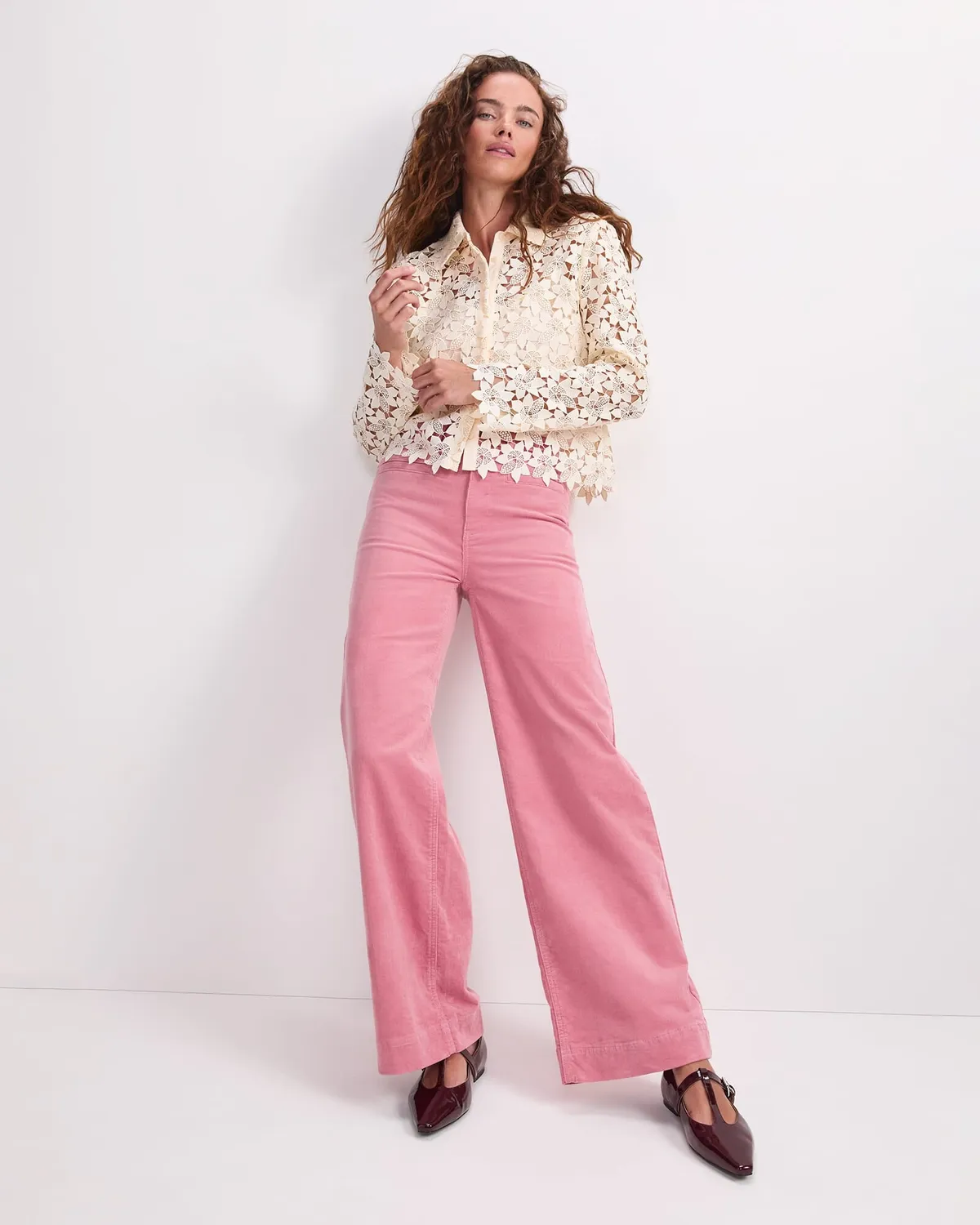 Sportscraft Cleo Cord Wide Leg Jean velluto vita alta