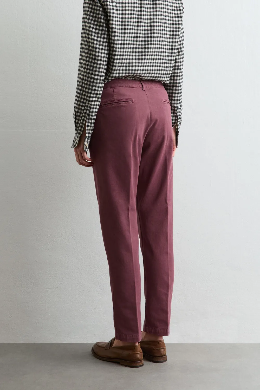 Massimo Alba Melu70 pantaloni gabardina rosa