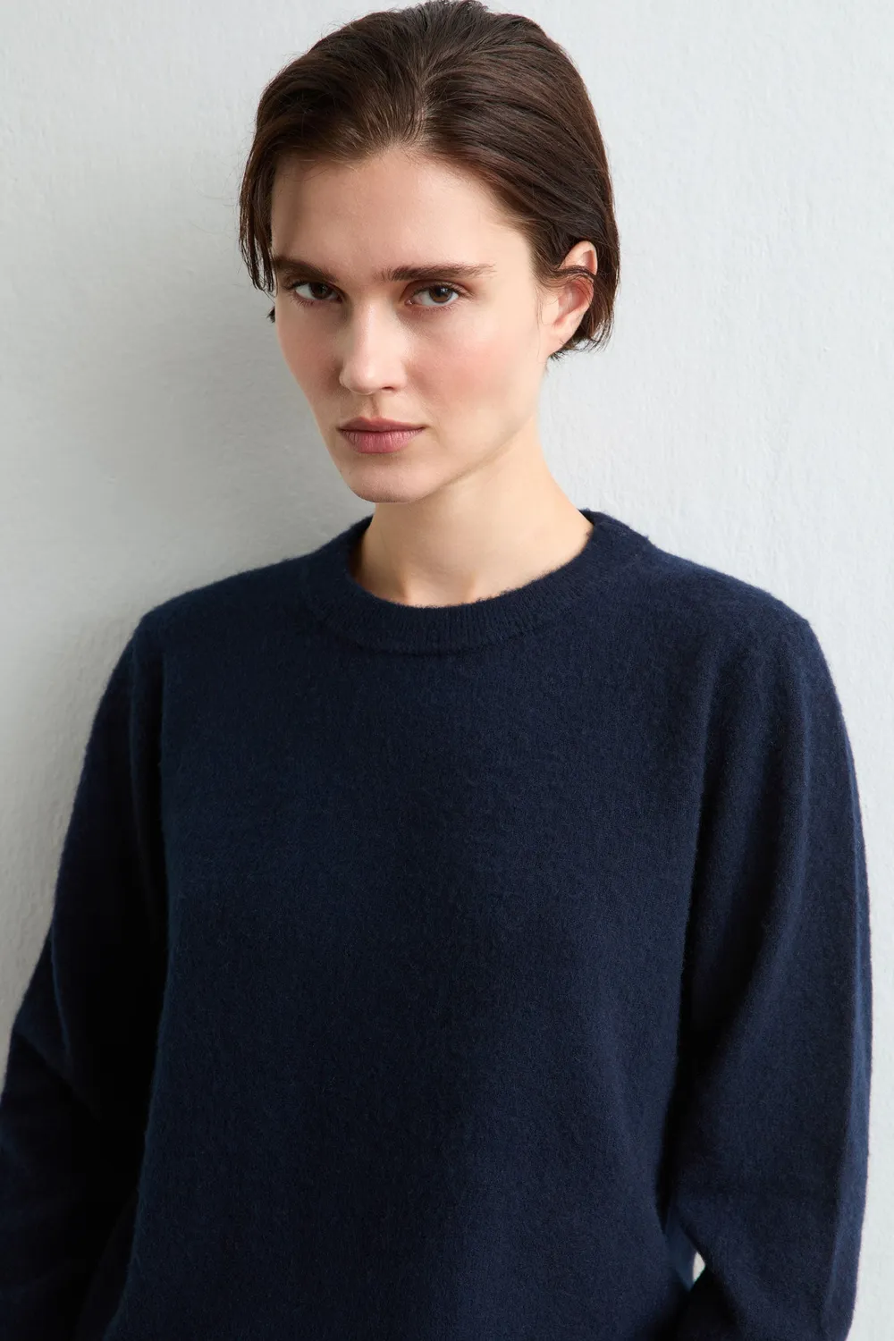 Massimo Alba Amalia maglione donna blu cashmere