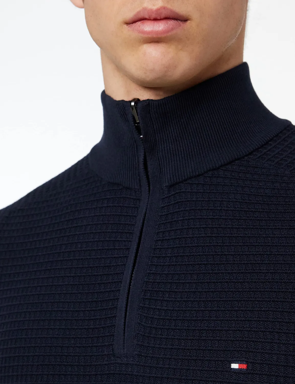 Tommy Hilfiger pullover uomo senza cappuccio L blu cotone