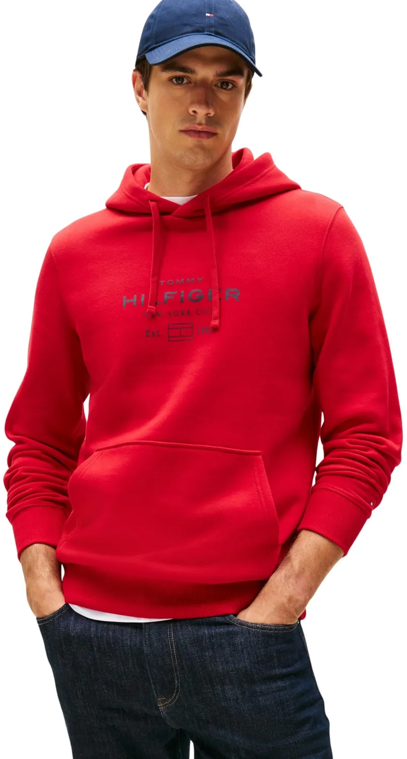 Tommy Hilfiger Oval Graphic felpa cappuccio uomo nera