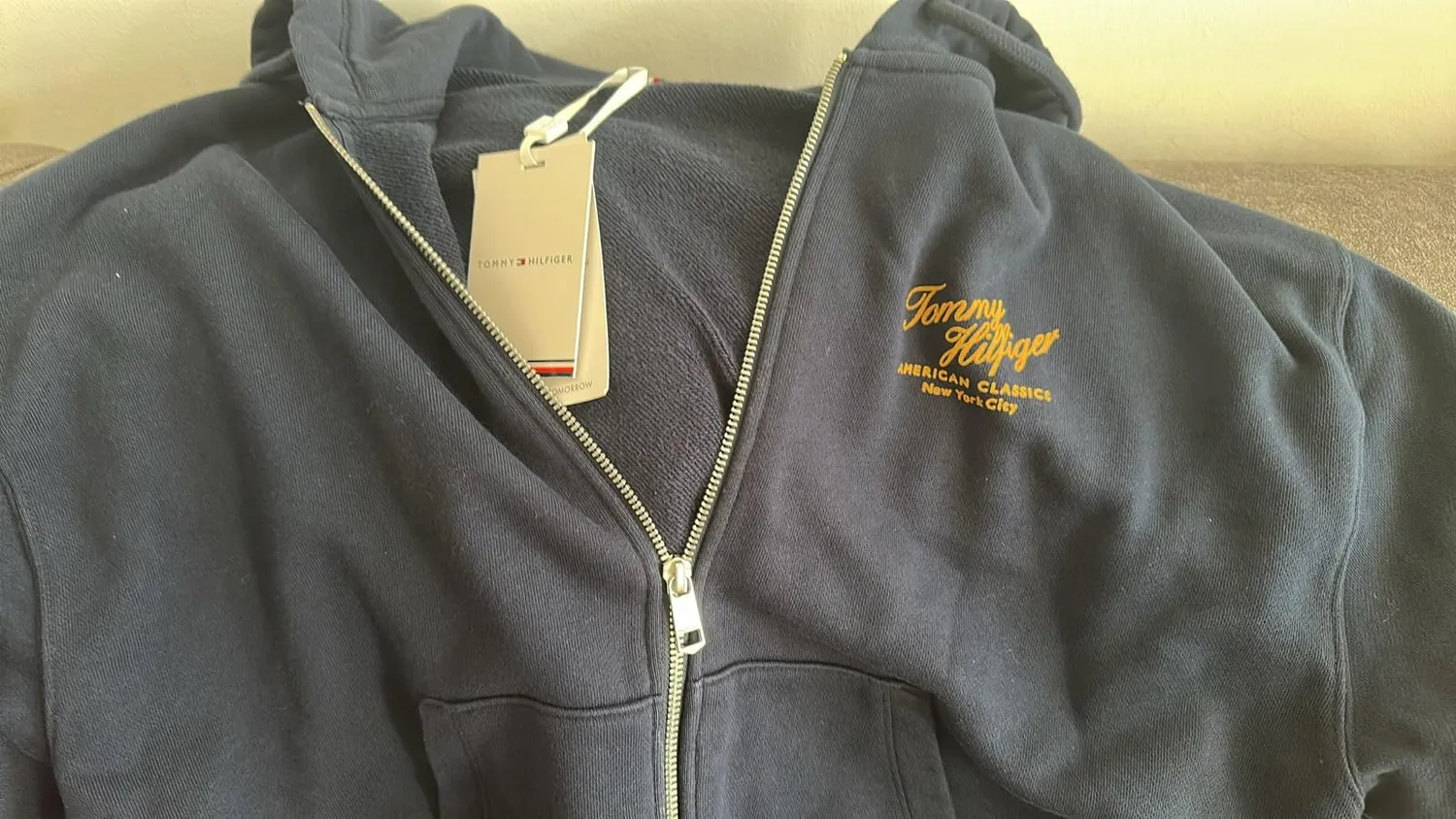 Tommy Hilfiger Modern Script WW0WW47845 felpa zip S beige
