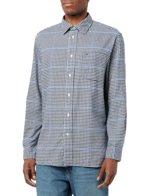 Tommy Hilfiger Brushed Gingham camicia maniche lunghe M