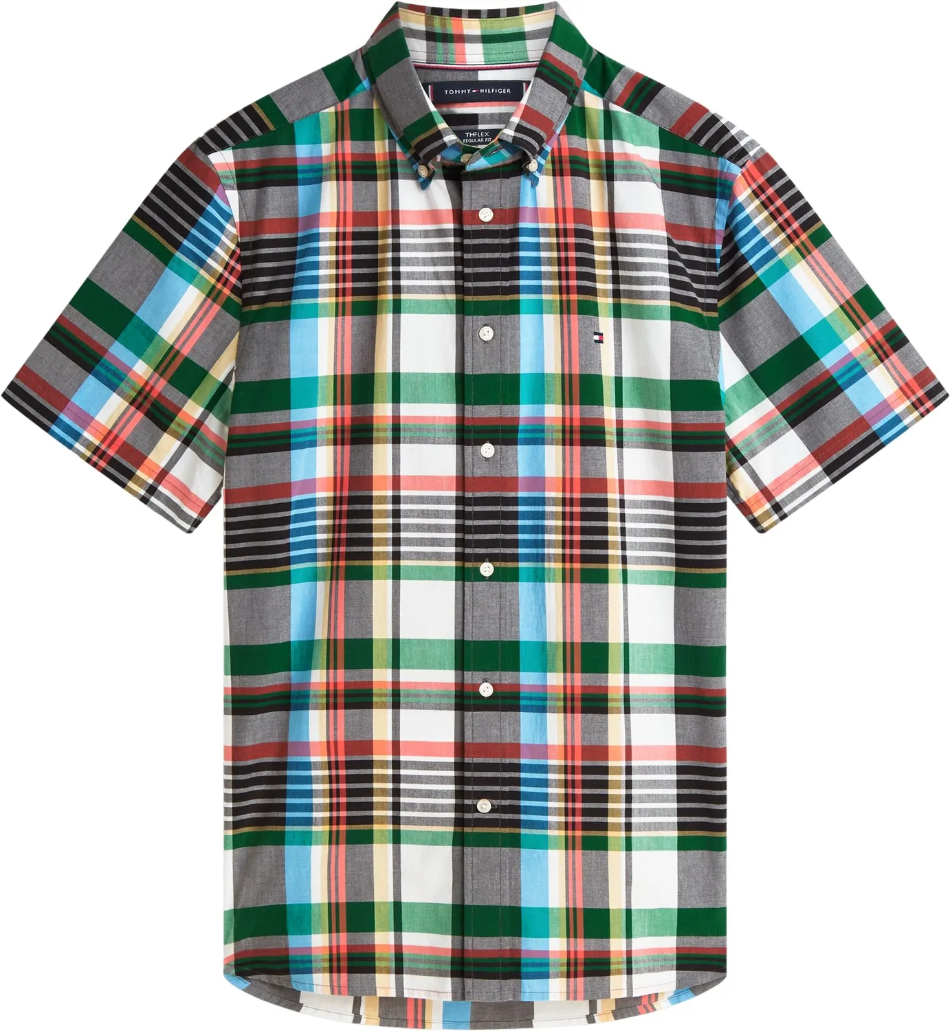 Tommy Hilfiger Flex Pop camicia manica corta L quadri