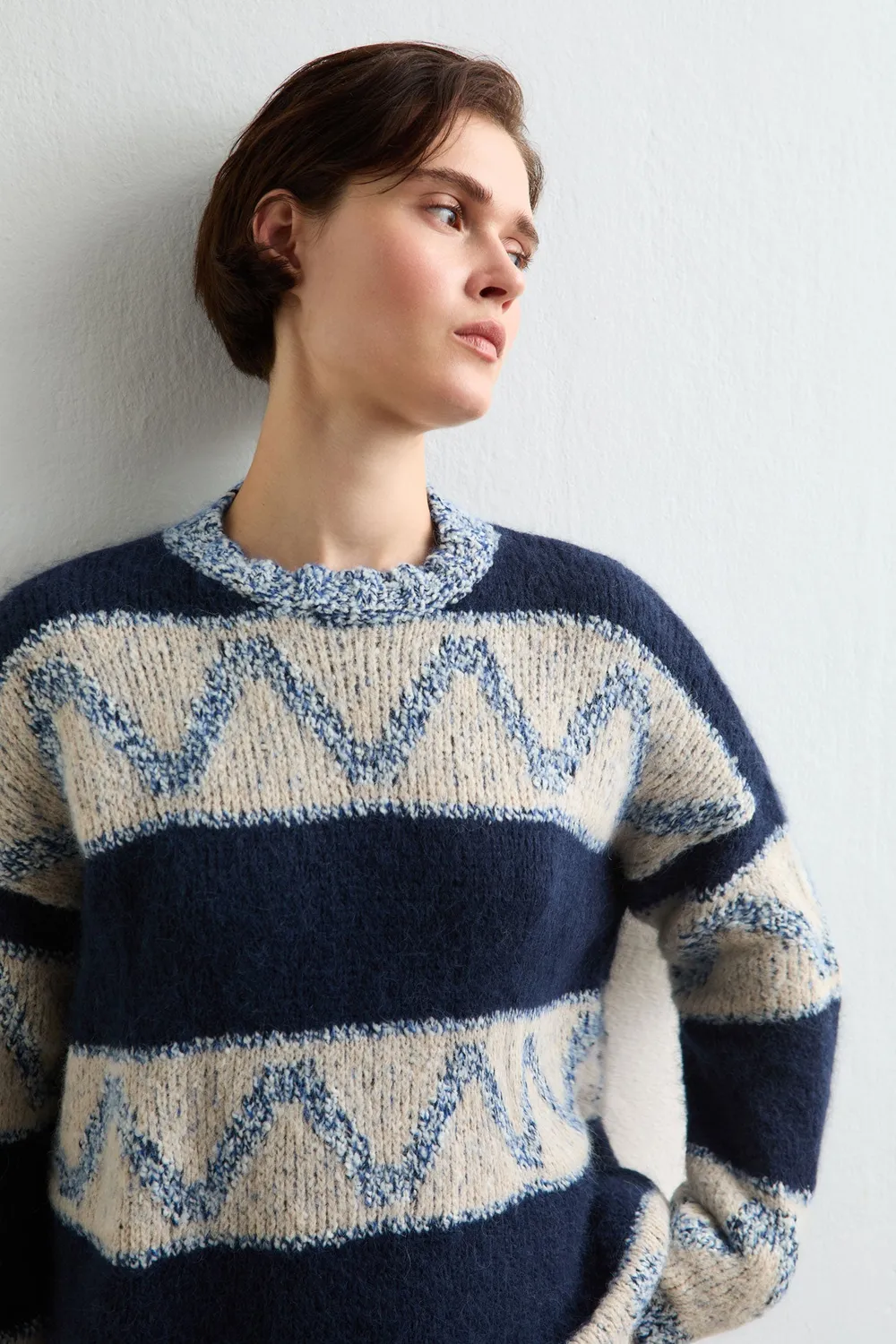 Massimo Alba Juliet maglione lana alpaca Blu