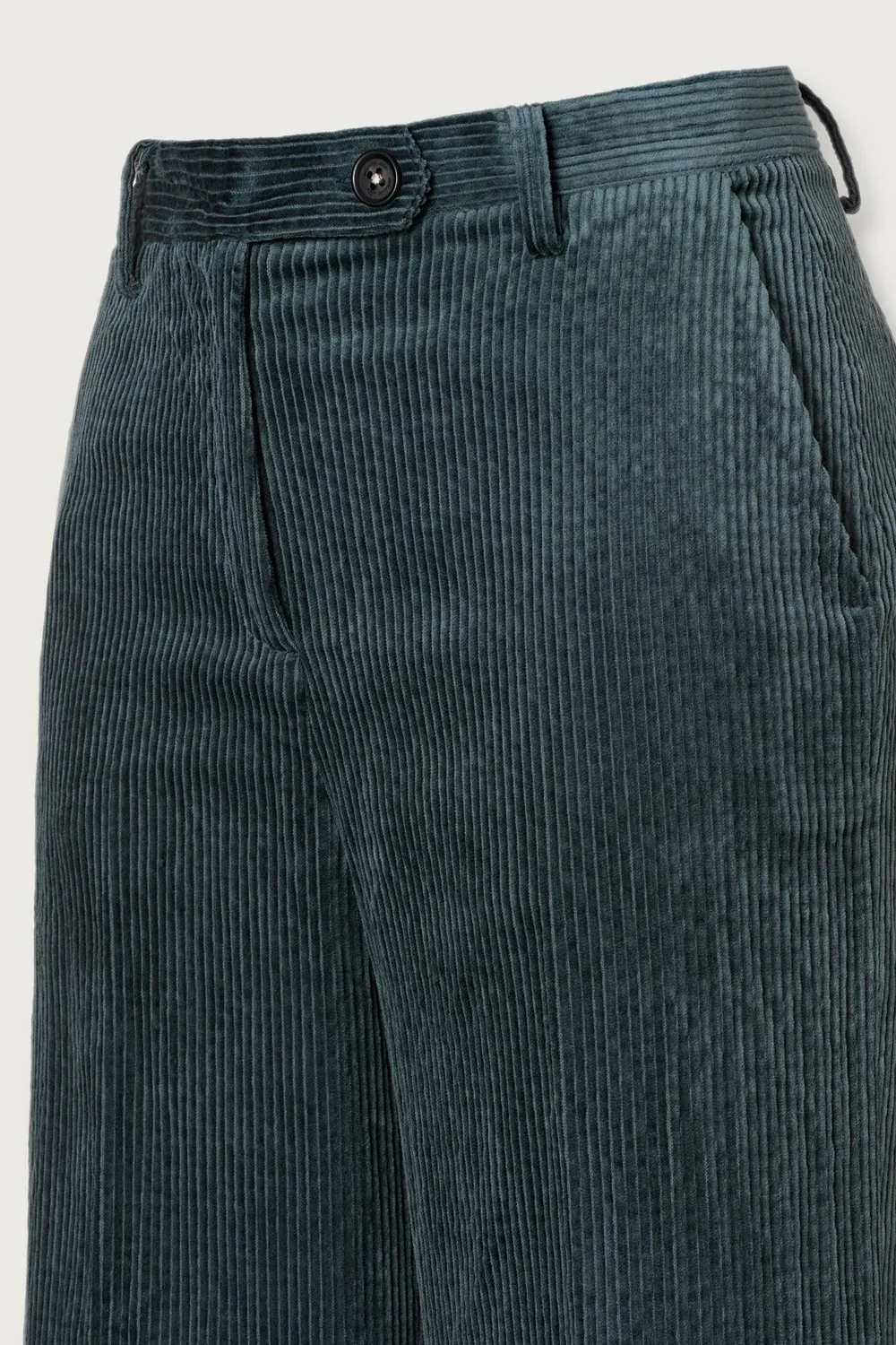 Massimo Alba Lamna pantaloni velluto Dark Teal palazzo