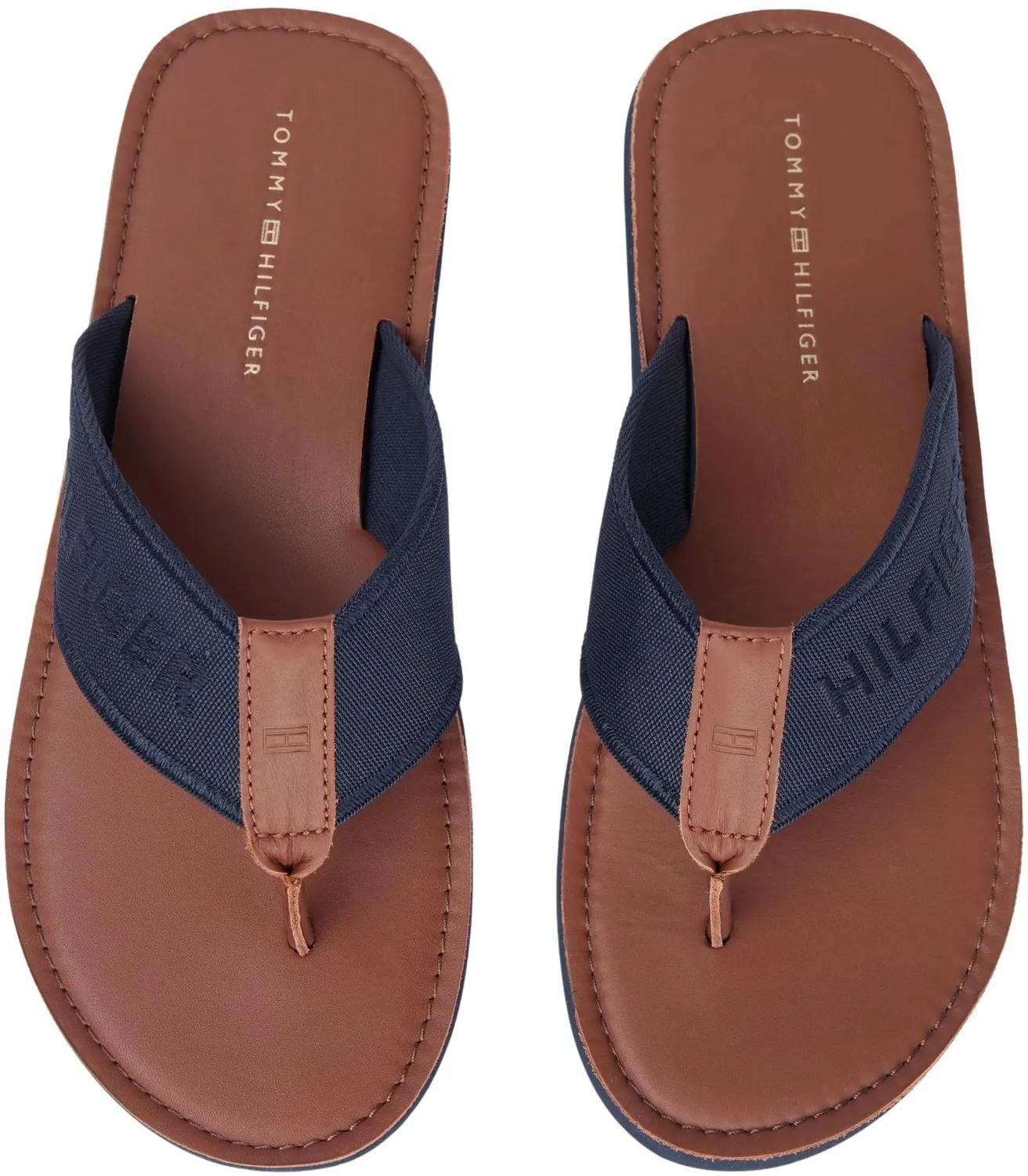 Tommy Hilfiger Leather Beach Sandal infradito uomo 44 nero