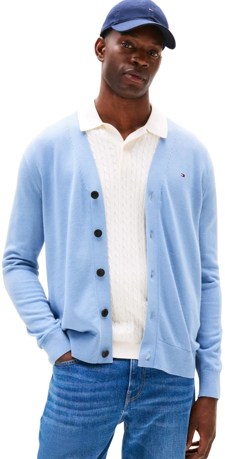 Tommy Hilfiger Essential Cotton cardigan uomo nero L