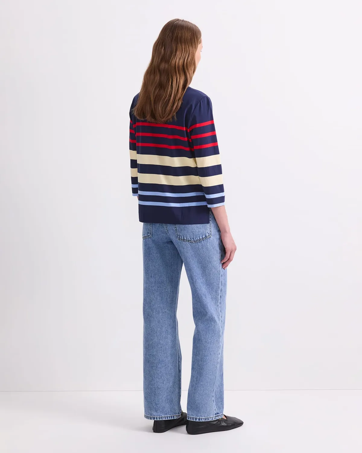 Sportscraft Multi Stripe Half Sleeve Mercerised Tee maglietta cotone