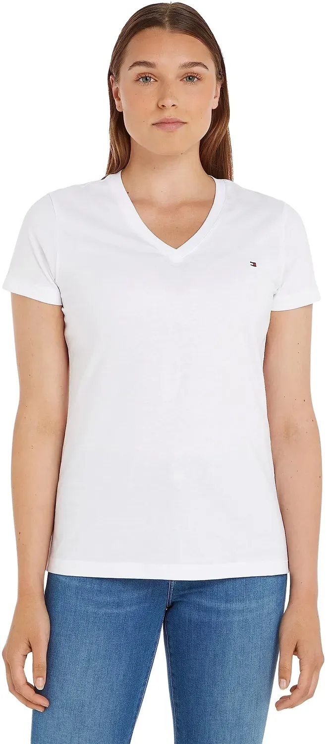 Tommy Hilfiger Heritage t-shirt donna scollo a V cotone