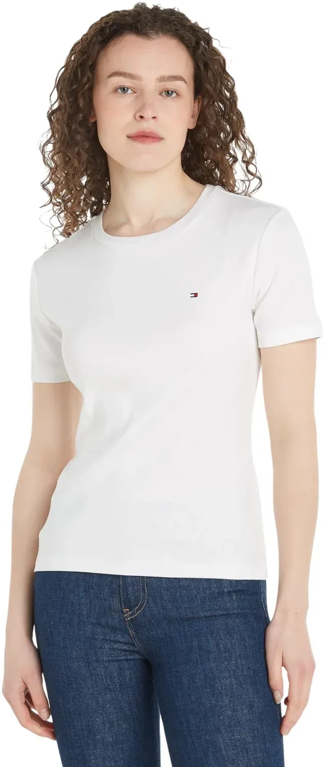 Tommy Hilfiger Cody Crop Slim t-shirt donna bianca Ecru