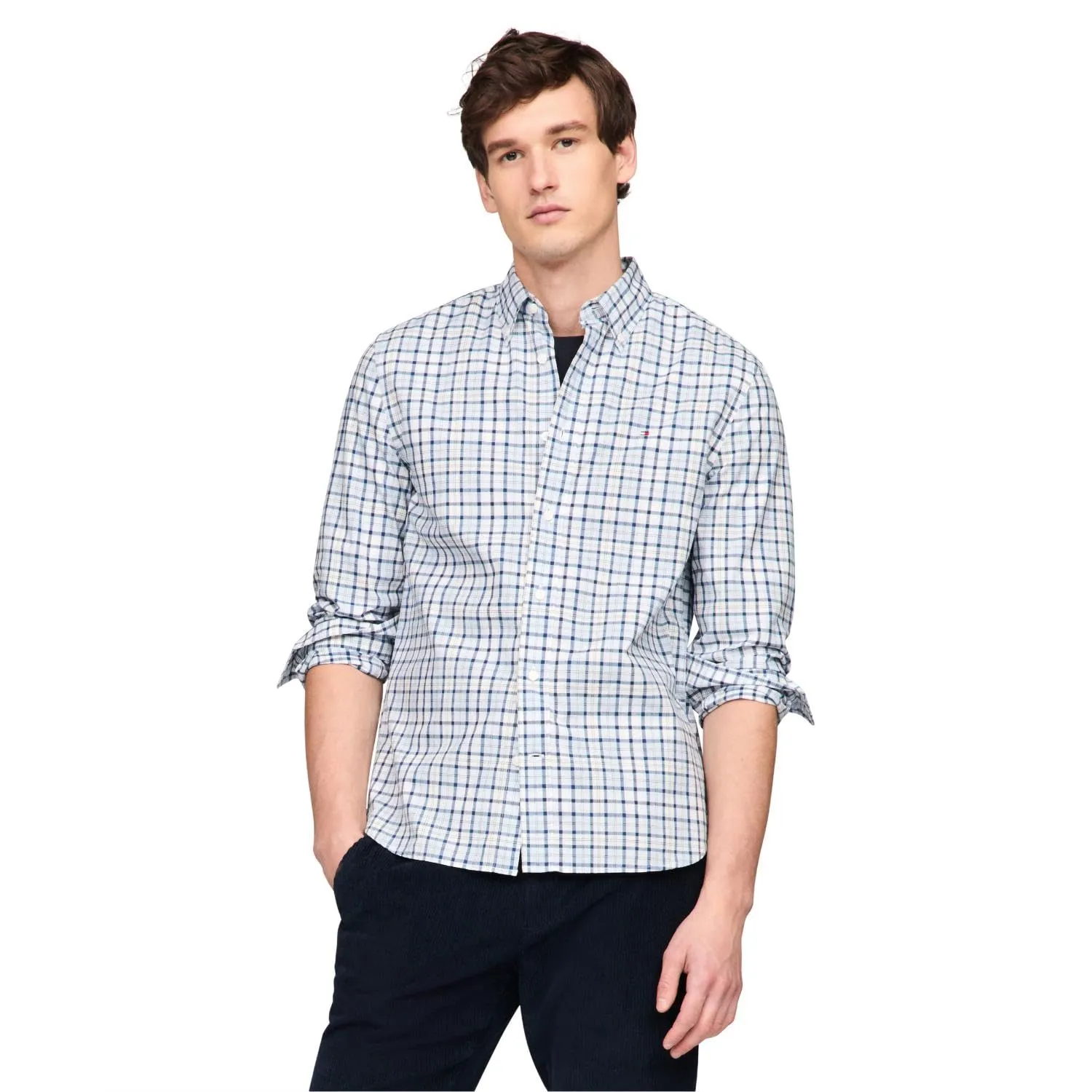 Tommy Hilfiger Flex Poplin Classic camicia uomo regular fit