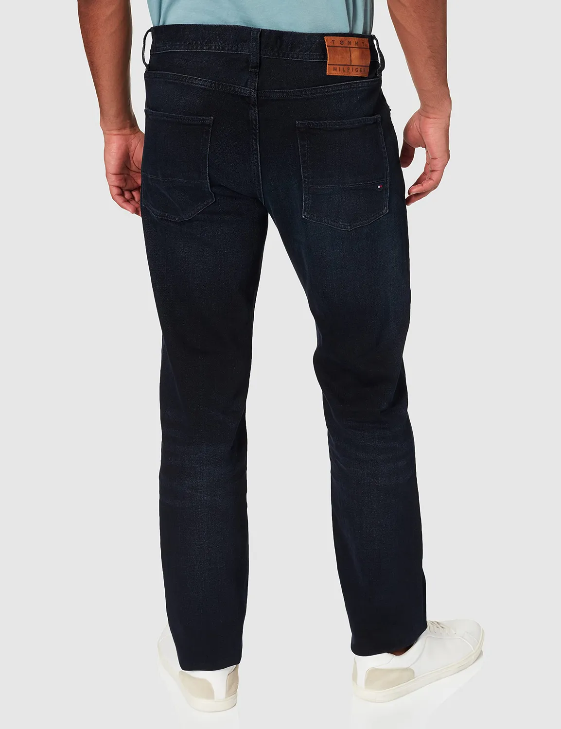 Tommy Hilfiger Denton Straight jeans uomo blu denim elasticizzato