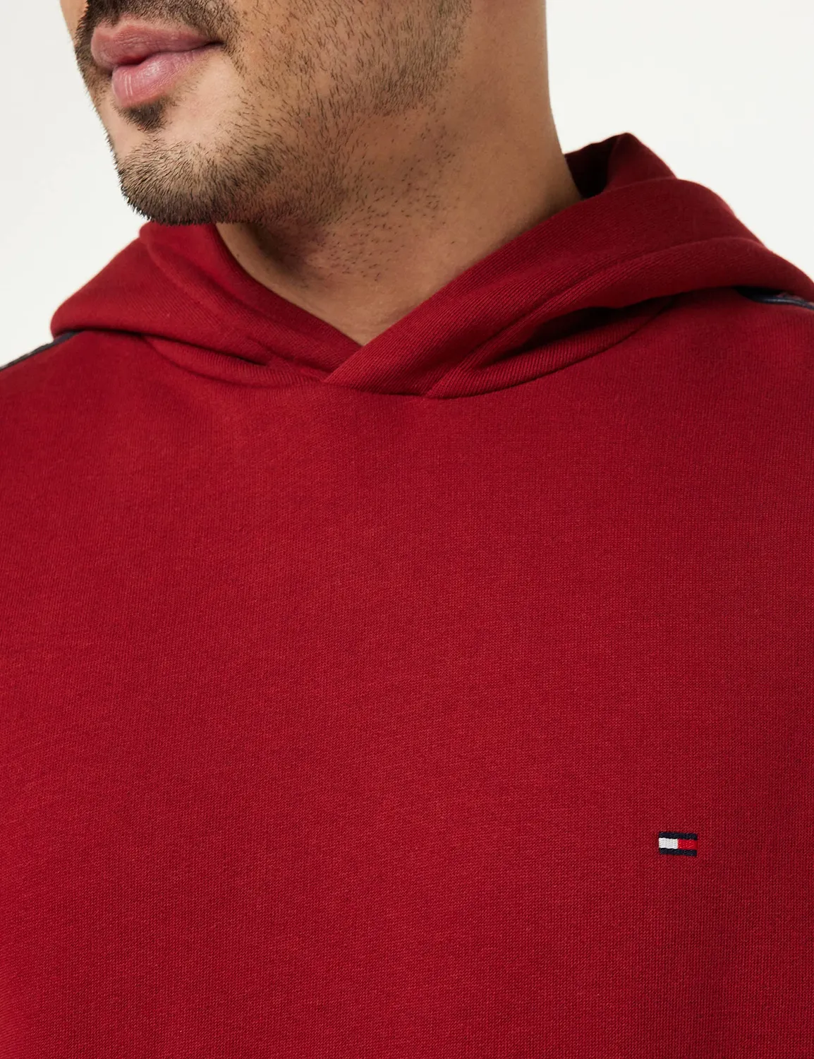Tommy Hilfiger Prep Tape MW0MW29578 felpa cappuccio uomo nastro