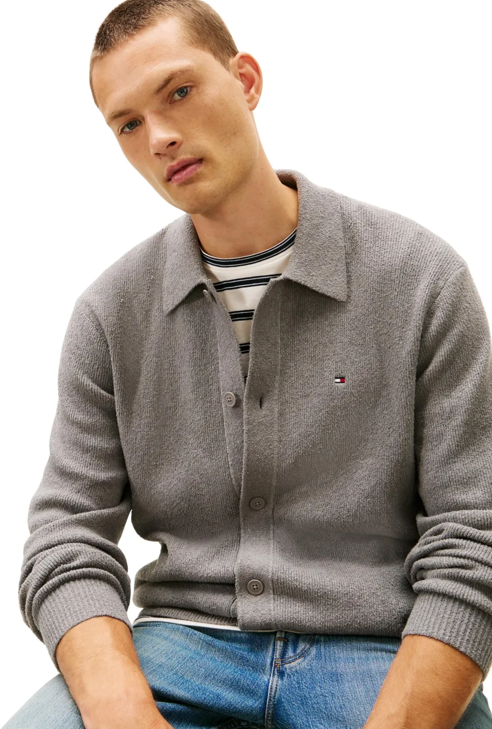 Tommy Hilfiger Textured Polo MW0MW41546 cardigan unisex L
