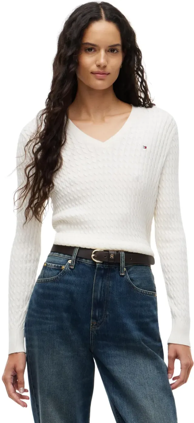 Tommy Hilfiger WW0WW44987 Maglione Donna Girocollo Cotone