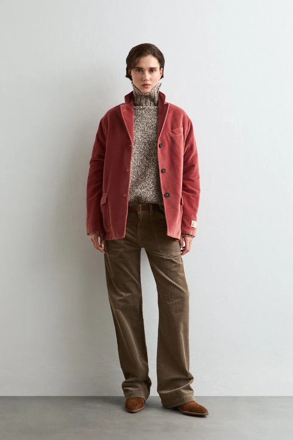 Massimo Alba Virginia maglione donna marrone collo alto