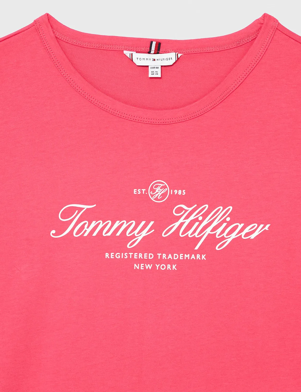 Tommy Hilfiger t-shirt donna scollo rotondo maniche corte cotone